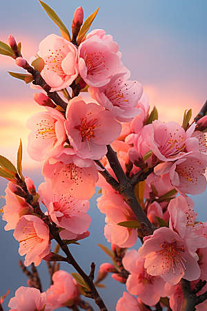 春季桃花风景风光摄影图
