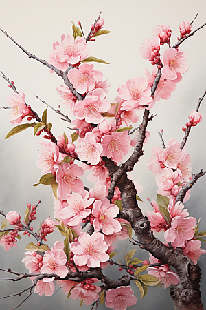 春季桃花风景高清摄影图