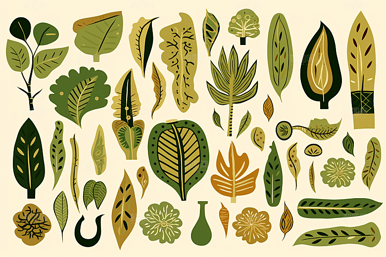 天麻中医植物插画