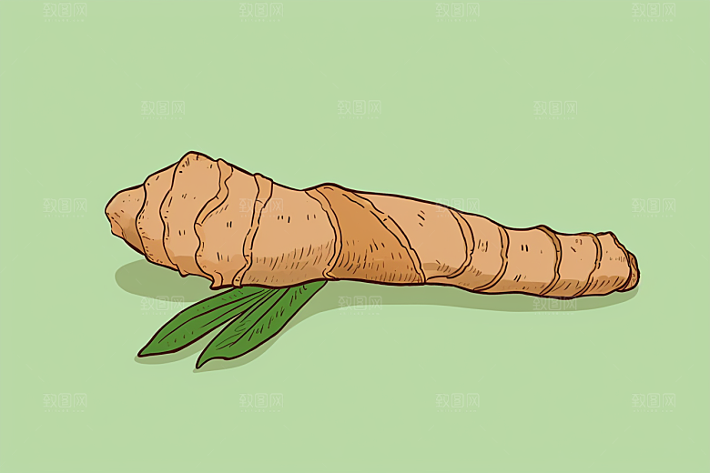 天麻医疗药方插画