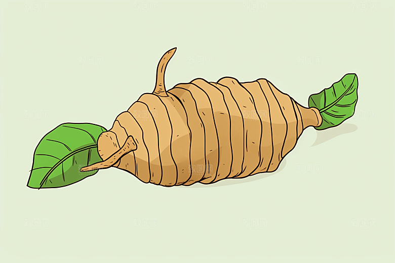 天麻健康药方插画