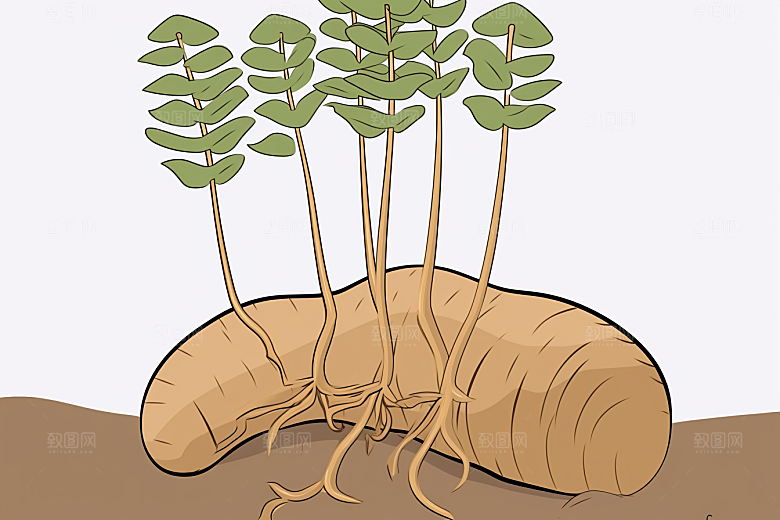 天麻健康医学插画