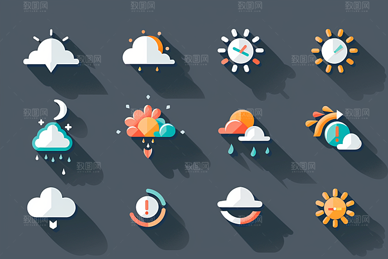 天气图标设计感UI素材