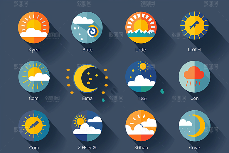 天气图标高清晴雨表素材
