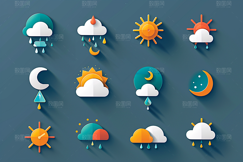 天气图标UI高清素材