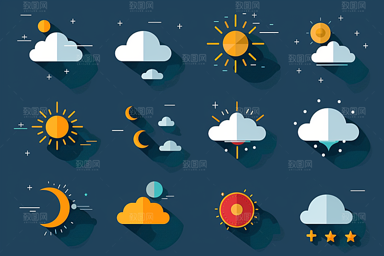 天气图标简约高清素材
