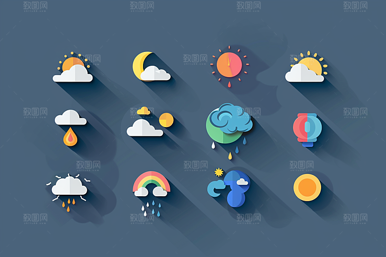 天气图标界面UI素材