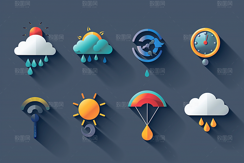 天气图标高清界面素材