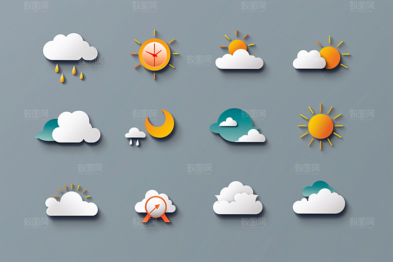 天气图标UI高清素材