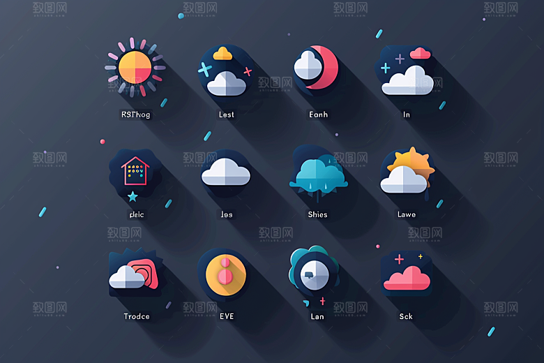 天气图标设计感图形素材