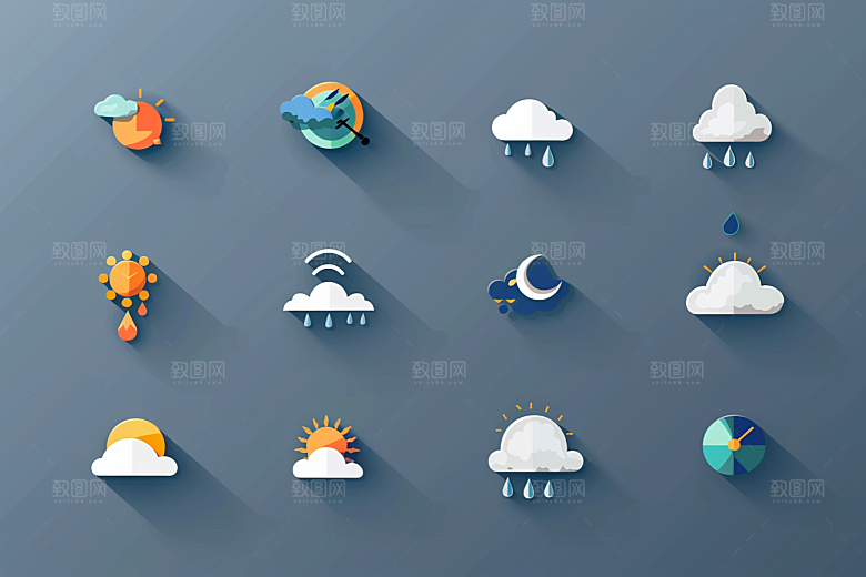 天气图标UI图形素材