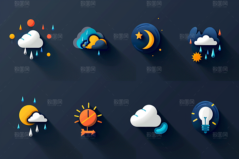 天气图标高清UI素材
