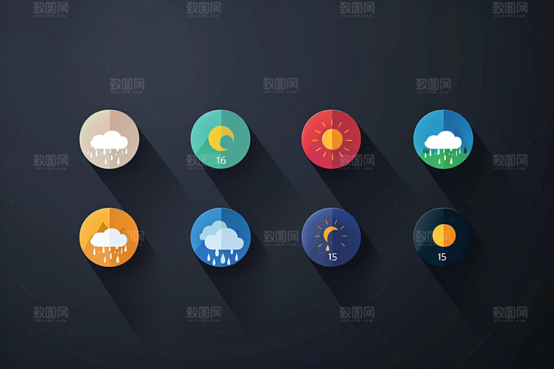 天气图标高清UI素材