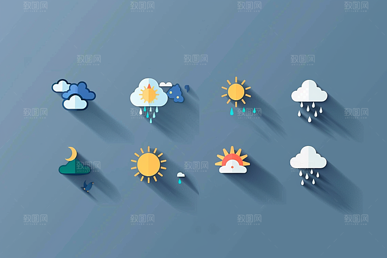 天气图标UI图形素材