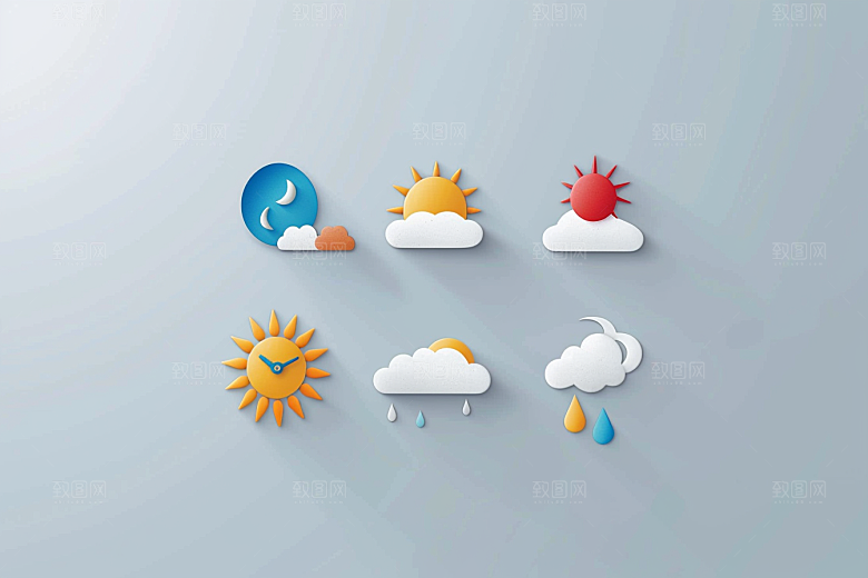 天气图标设计感质感素材