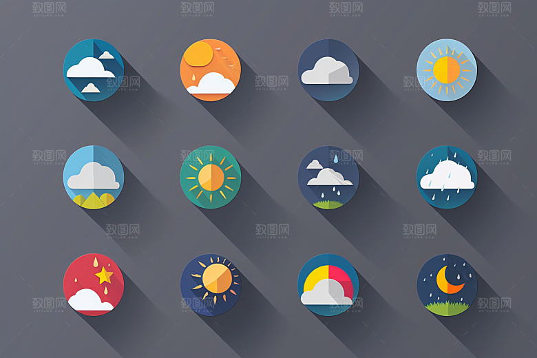 天气图标设计感质感素材