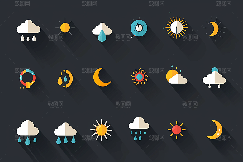 天气图标高清界面素材