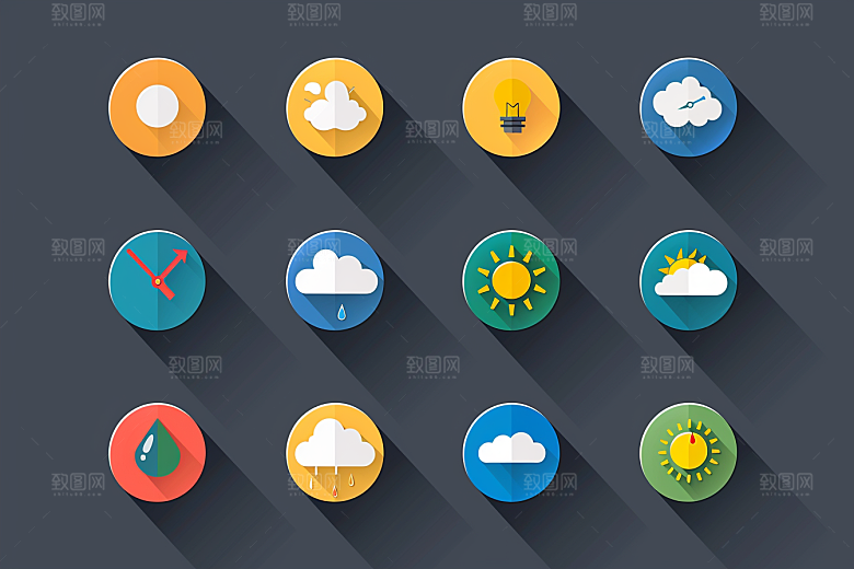 天气图标图形界面素材