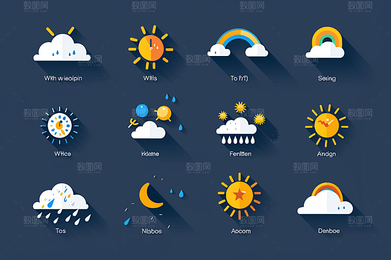 天气图标UI晴雨表素材
