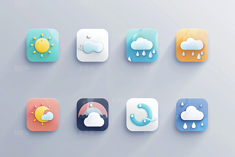 天气图标图形晴雨表素材