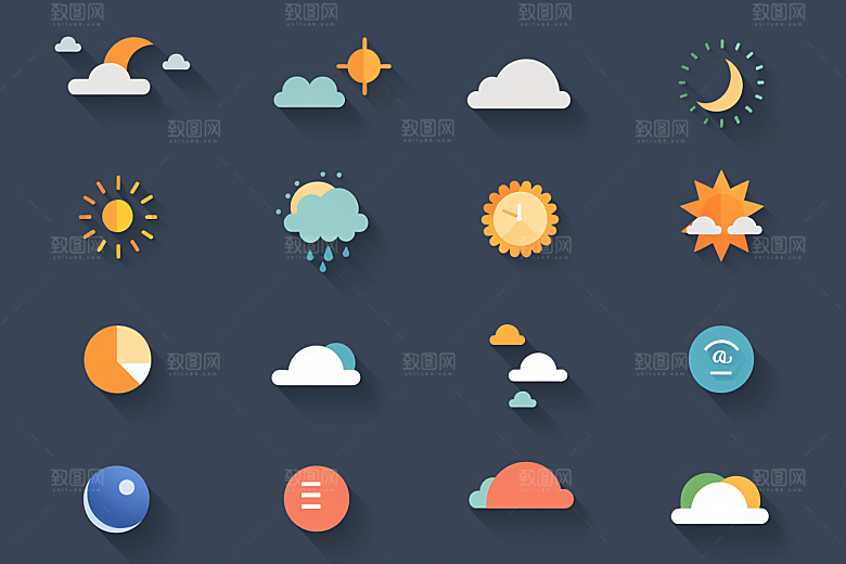 天气图标界面晴雨表素材