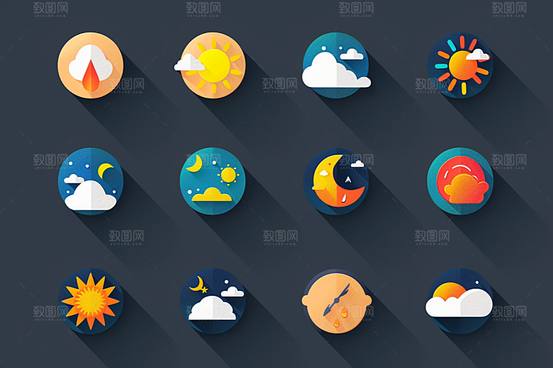 天气图标界面高清素材