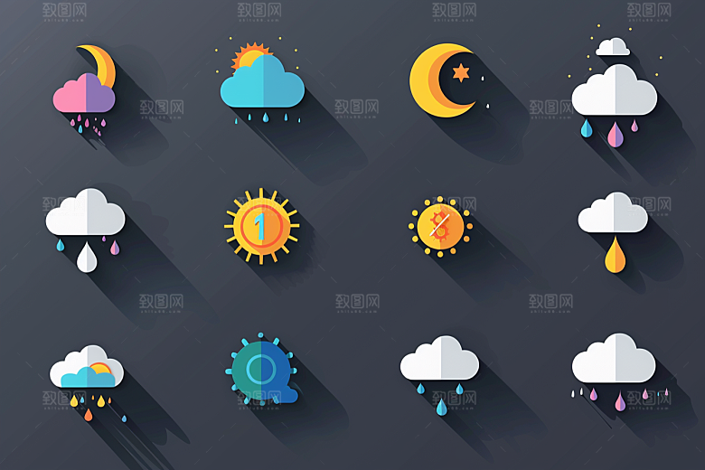 天气图标设计感图形素材