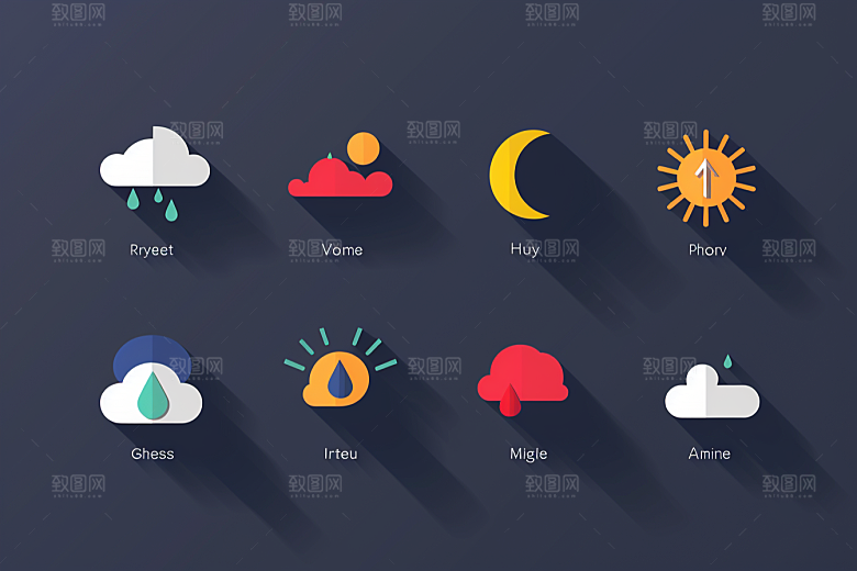 天气图标界面图形素材