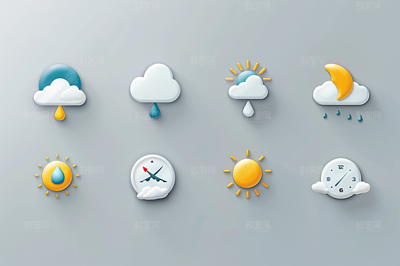 天气图标简约高清素材