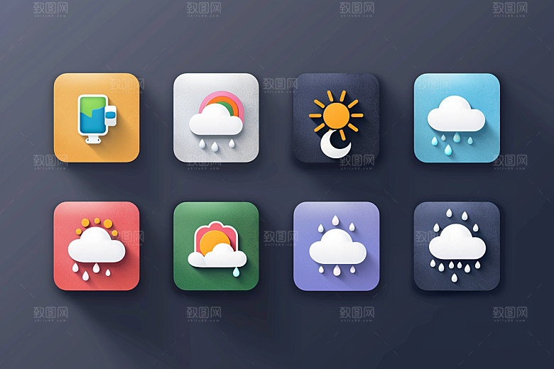 天气图标图形UI素材