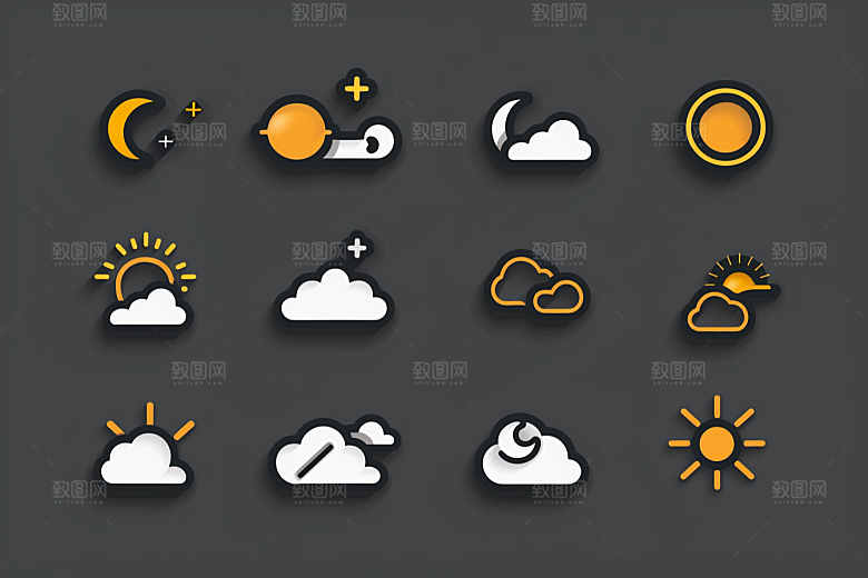 天气图标UI高清素材