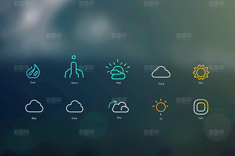 天气图标高清UI素材