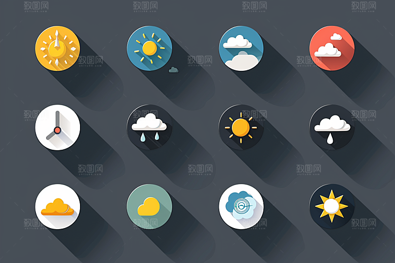 天气图标简约高清素材