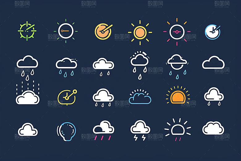 天气图标设计感图形素材