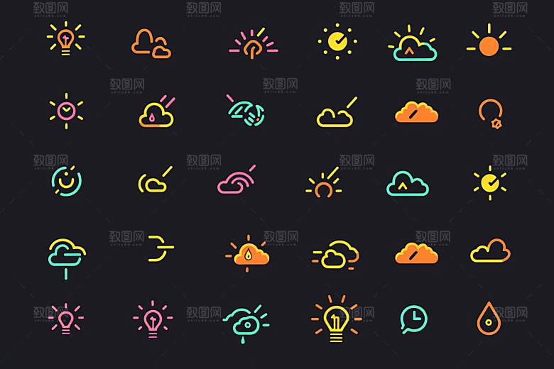 天气图标设计感图形素材