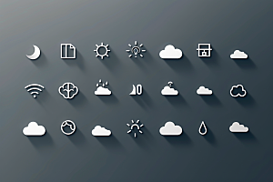 天气图标设计感天气预报素材