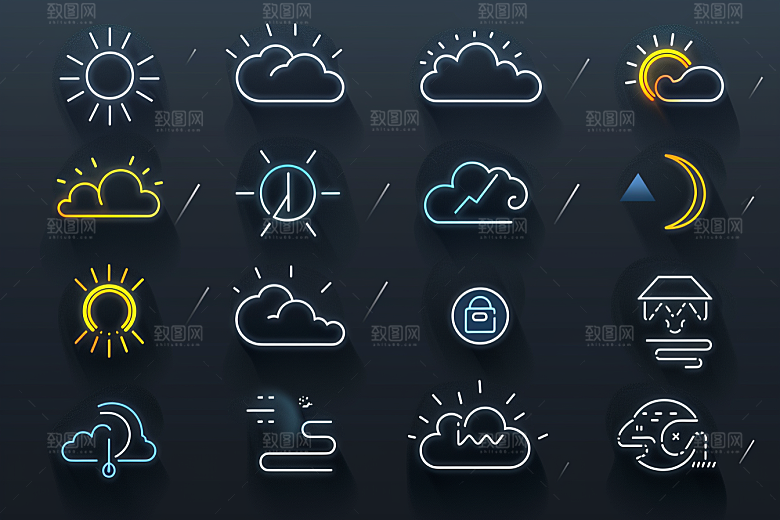 天气图标图形设计感素材