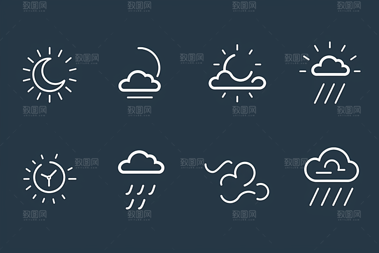 天气图标高清界面素材