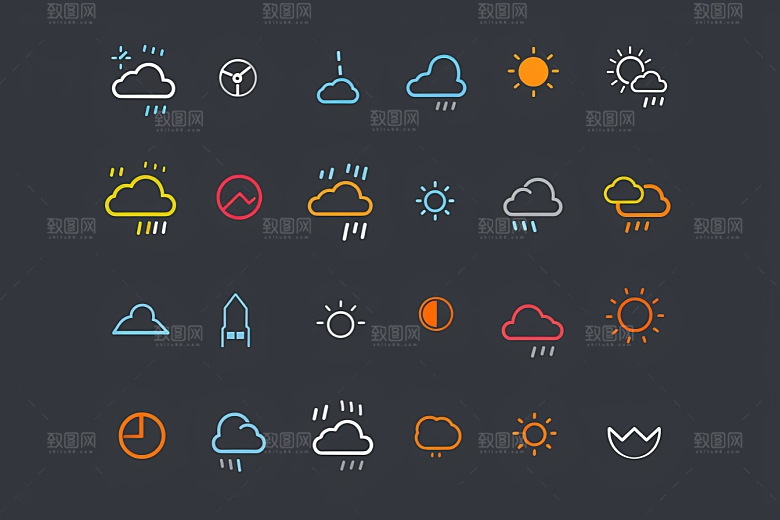 天气图标图形UI素材