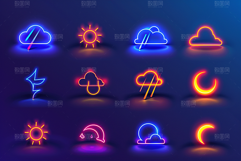 天气图标简约高清素材