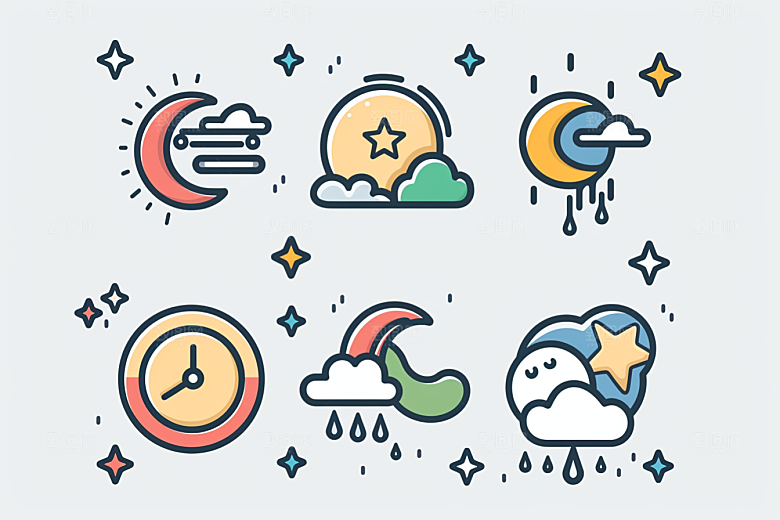 天气图标设计感晴雨表素材