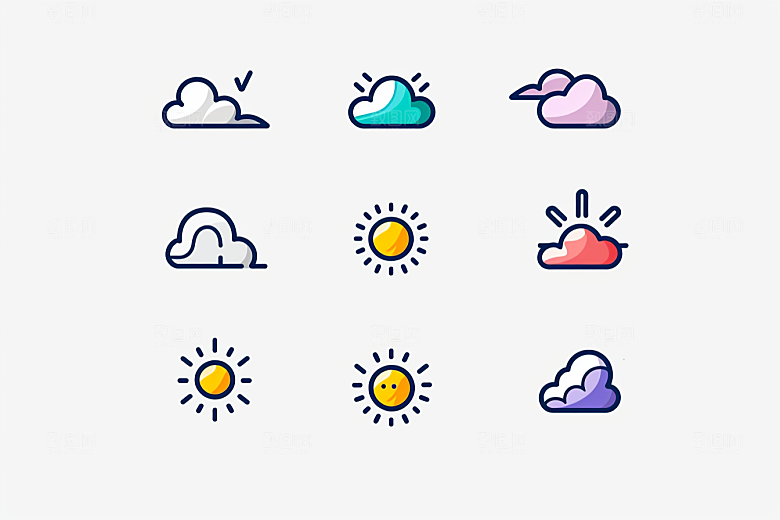 天气图标高清UI素材