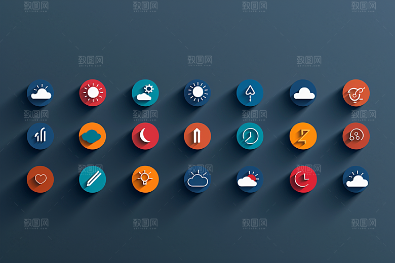 天气图标高清界面素材