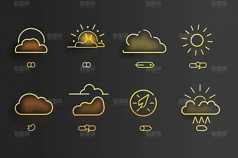 天气图标高清UI素材