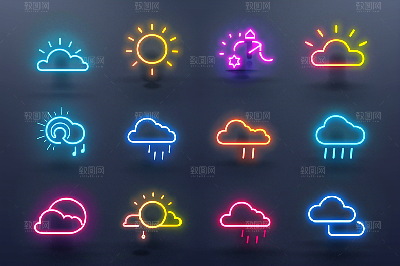 天气图标图形UI素材
