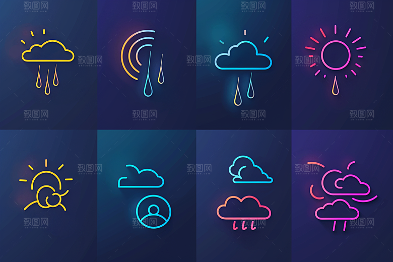 天气图标图形界面素材