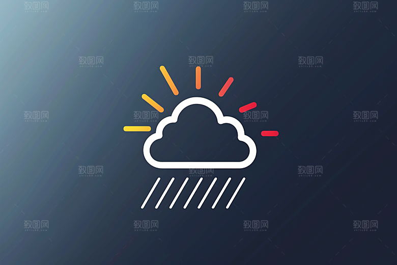天气图标晴雨表天气预报素材