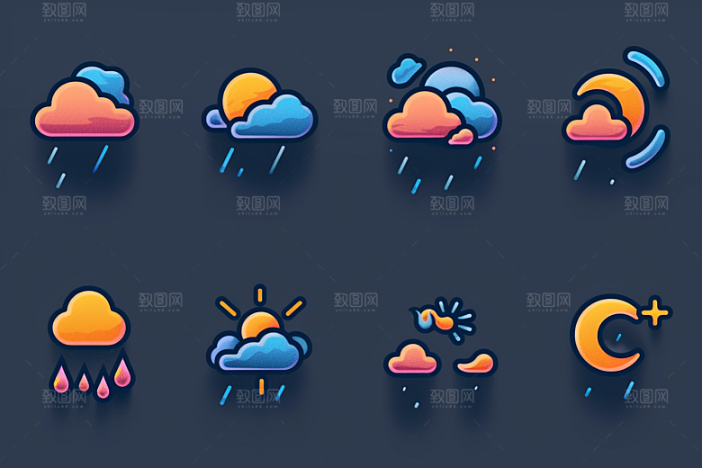天气图标设计感图形素材