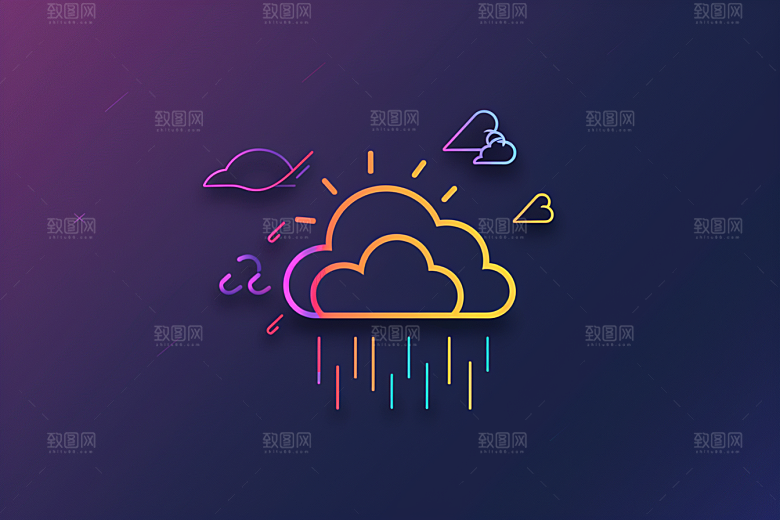 天气图标界面晴雨表素材