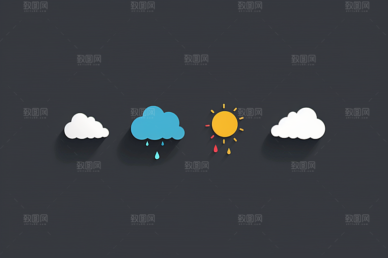 天气图标高清质感素材